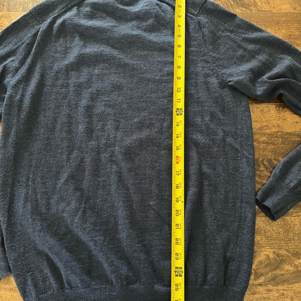 Nike golf Men's V-Neck Merino wool blend fine knit sweater elevated euro - Picture 4 of 6